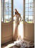 Beaded Ivory Embroidered Lace Tulle Fantastic Wedding Dress